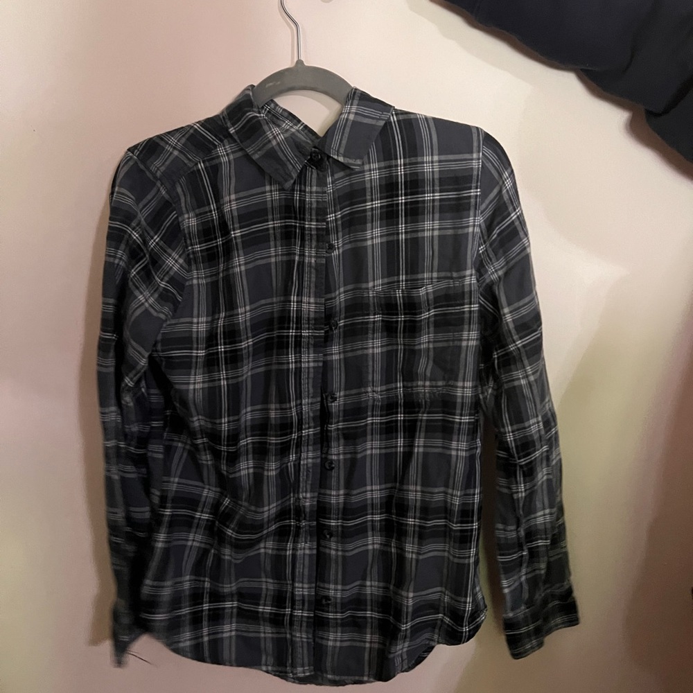 Flannel grey and black size small